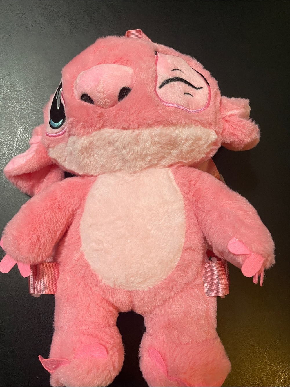Angel Pink Plush  Backpack for Kids - Soft Stuffed Toy NWT small zipper storage